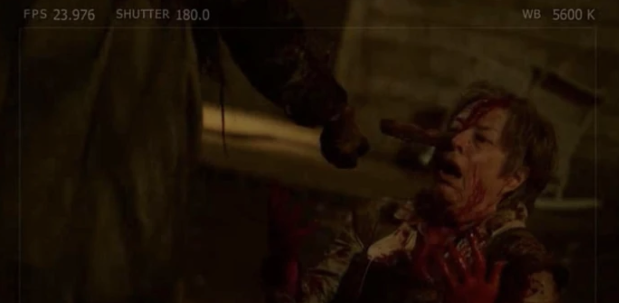 Agnes getting her head split open by the real Butcher